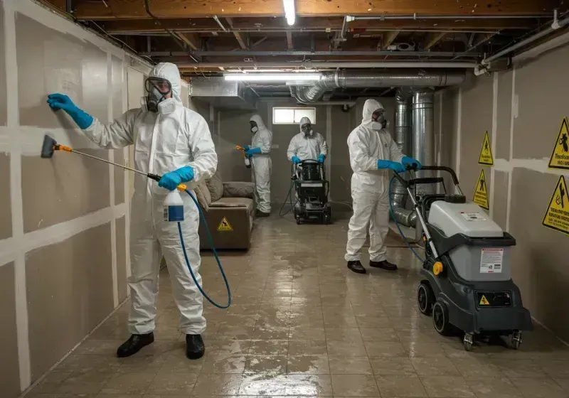 Basement Moisture Removal and Structural Drying process in Christian County, KY